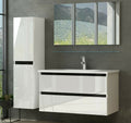 90 Badmöbel Set Komplett 90cm Hochglanz Badezimmermöbel 5 Teilig Bad 90 cm Bad T