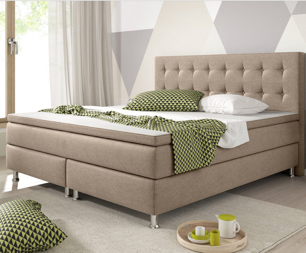 Boxspringbett 180x200 cm Muddy Bett Komfortbett Hotelbett Stoff Bett Bern 31741