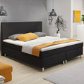 Boxspringbett Schwarz Bett Komfortbett Hotelbett Stoff 180x200 cm   London 31735