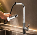 Küchenarmatur 360° Wasserhahn Küche Mischbatterie Spültisch Silber Armatur GF701