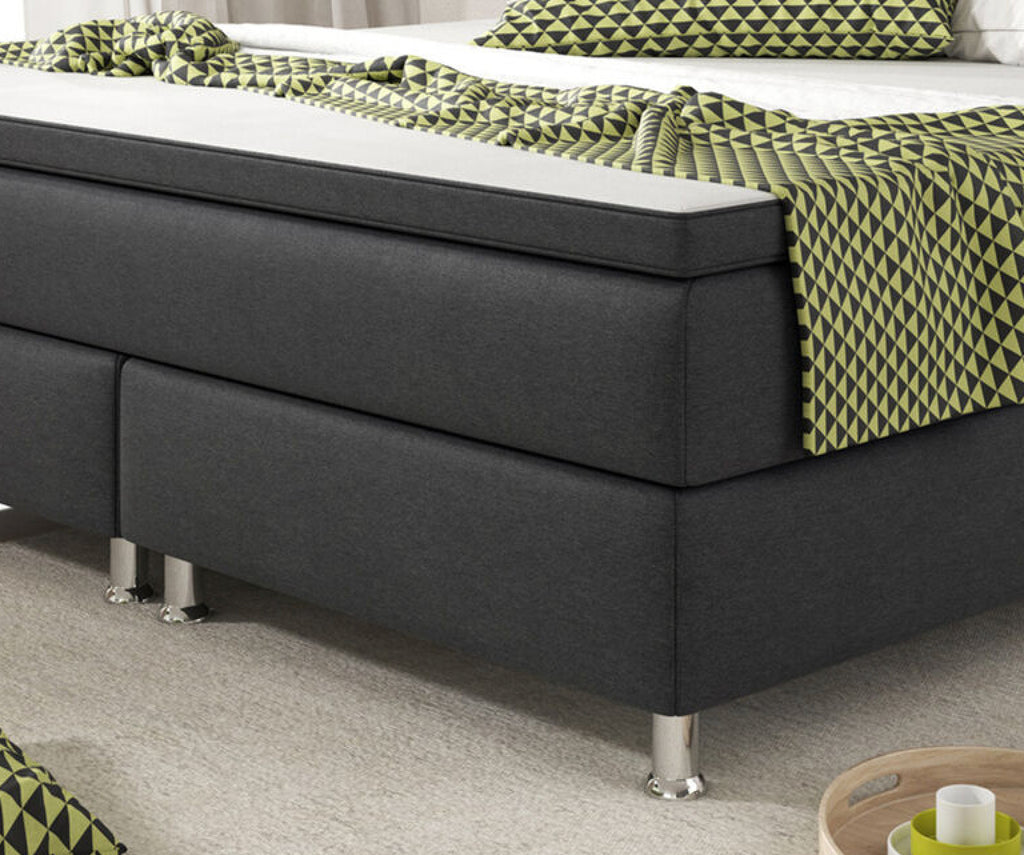 Boxspringbett 180x200 Anthrazit Bett Komfortbett Hotelbett Stoff Bett Bern 31743