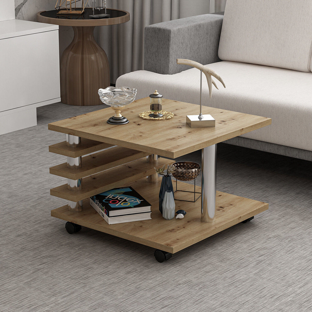 Couchtisch 65x65 cm Wohnzimmer Tisch Artizan Eiche Baarn Tische Beistelltisch 1