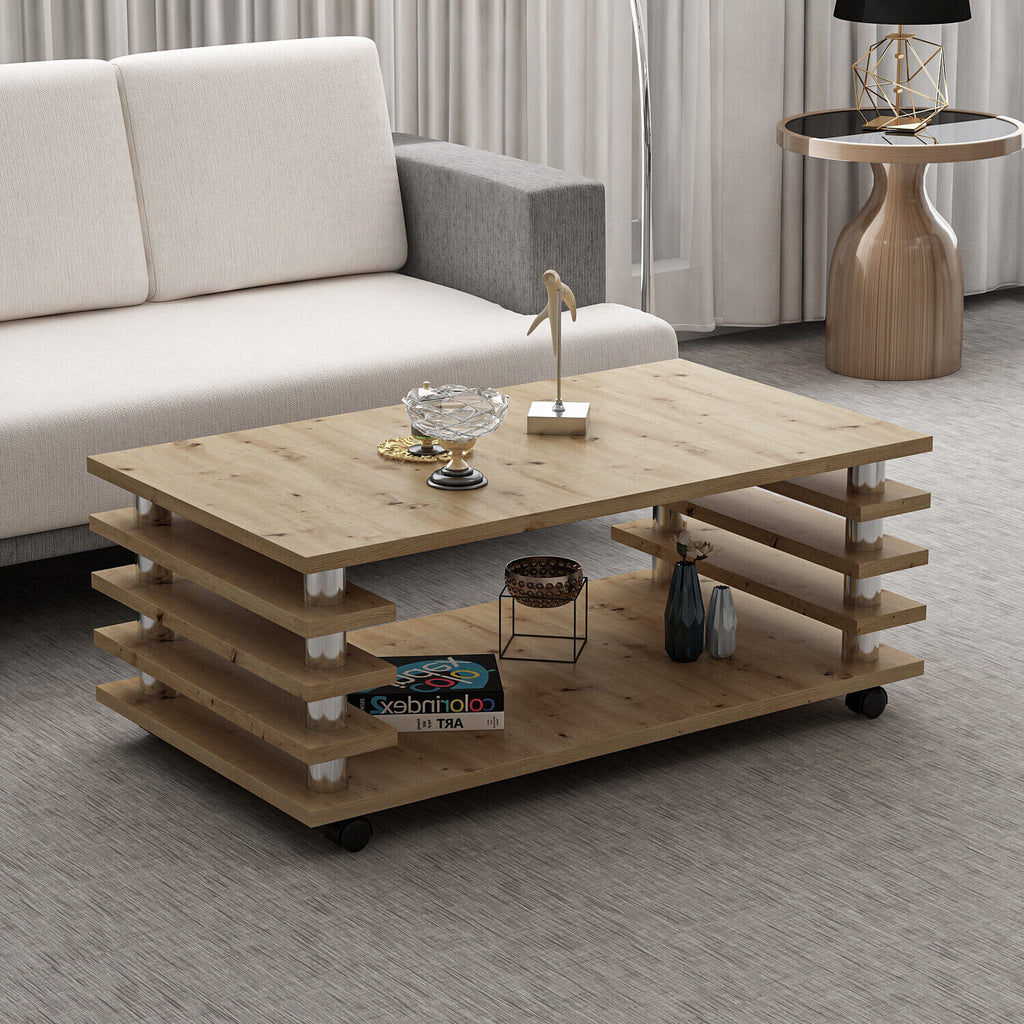 Couchtisch 115x65 cm Wohnzimmer Tisch Artizan Eiche Baarn Tische Beistelltisch 2