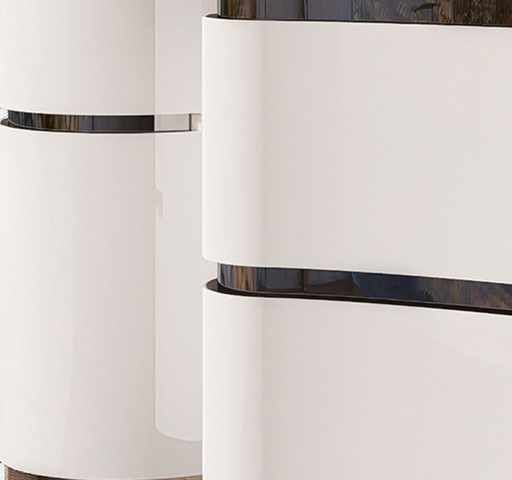 Badmöbel Set Schwarz / Weiss Lackiert Hochglanz Badezimmermöbel 90 cm Badezimmer
