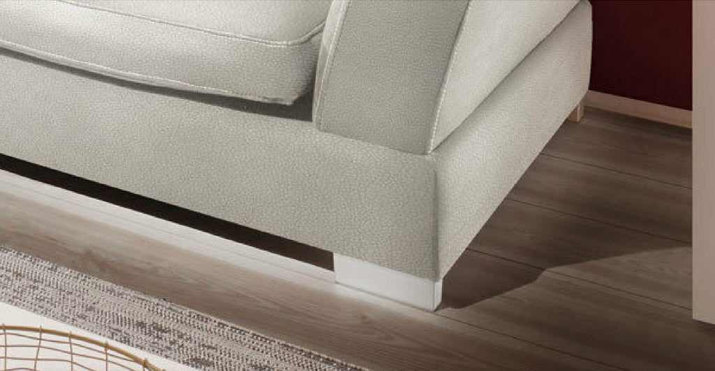 Design Couchgarnitur Weiss Sofa K-Leder Eck Sofa Wohnlandschaft Megasofa Rechts