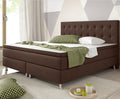 Boxspringbett 180x200 cm Braun Bett Komfortbett Hotelbett Stoff Bett Bern 31742