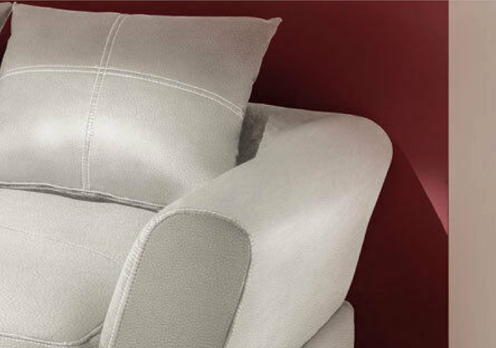 Design Couchgarnitur Weiss Sofa K-Leder Eck Sofa Wohnlandschaft Megasofa Rechts