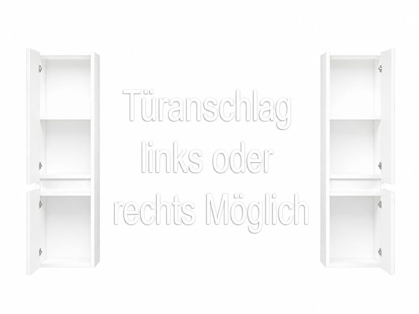 Hängeschrank Badezimmer badmöbel Badschrank Hochschrank Wandschrank  Weiß 110 cm