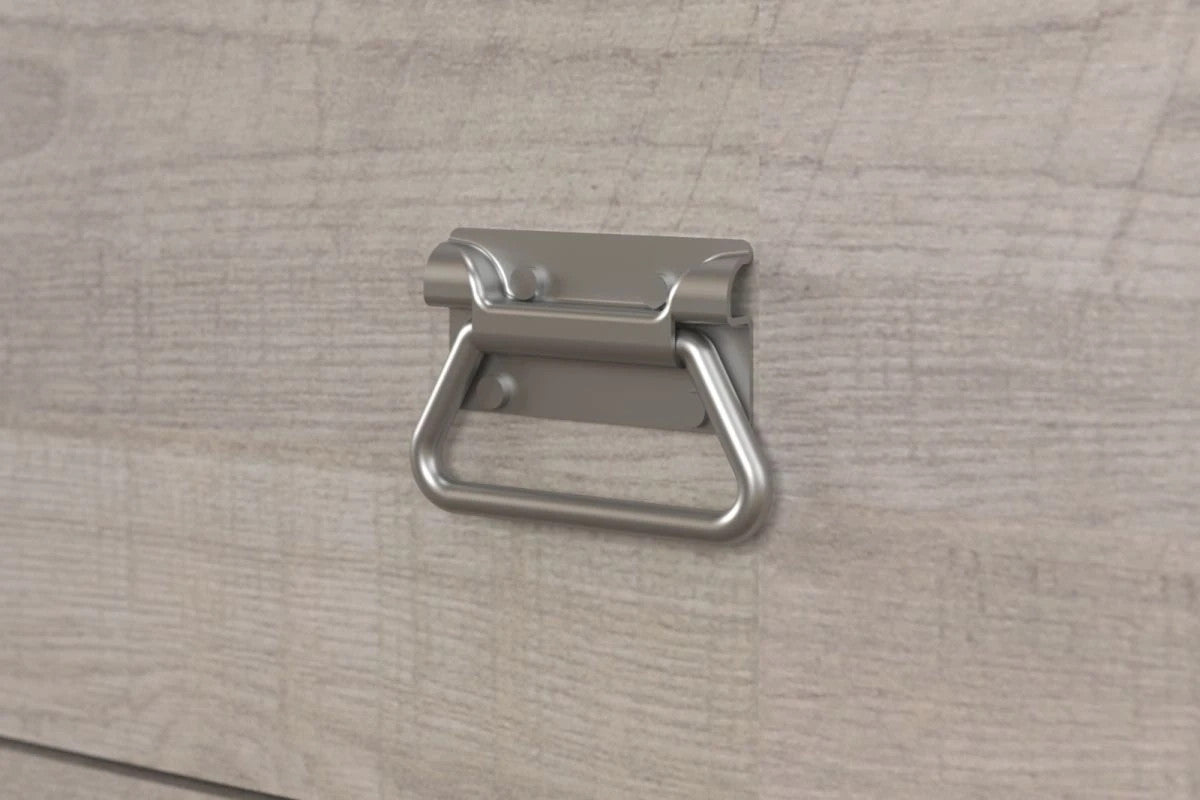 "Fabric1"in Esche grau mit Stauraumbett, Kleiderschrank, Kommode und Nachttisch
