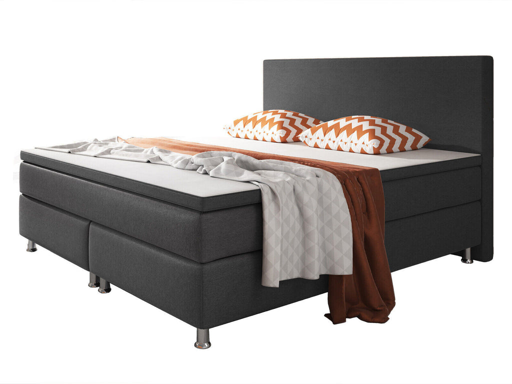 Boxspringbett 180x200 Anthrazit Bett Komfortbett Hotelbett Stoff Bett Londo31737
