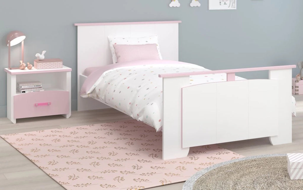 Kinder- und Jugendzimmer Set 3-teilig"Biotiful15 in weiß und rosa Mädchenzimmer