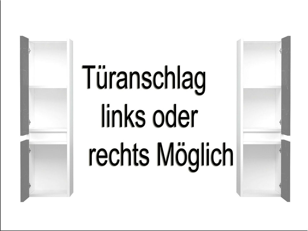 Badezimmerschrank badmöbel Badschrank Hochschrank Wandschrank Schwarz Weiß Eiche