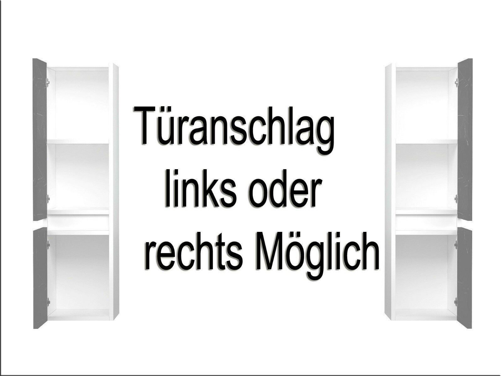Badezimmerschrank badmöbel Badschrank Hochschrank Wandschrank Schwarz Weiß Eiche
