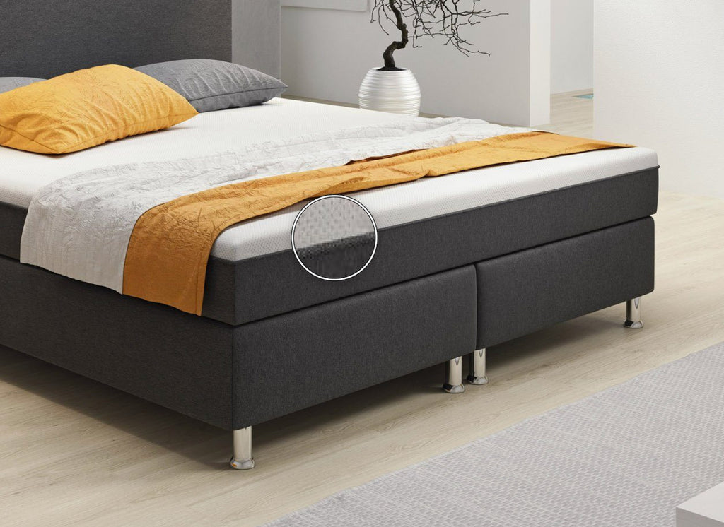 Boxspringbett 180x200 Anthrazit Bett Komfortbett Hotelbett Stoff Bett Londo31737