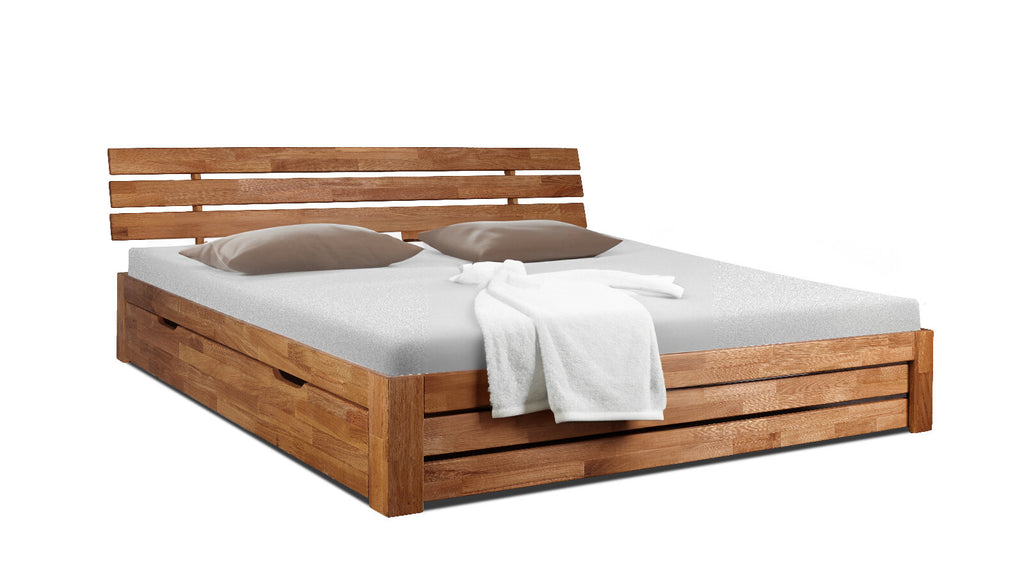 180x200 Eiche Massivholzbett Ehebett Doppelbett Eiche bett Massiv