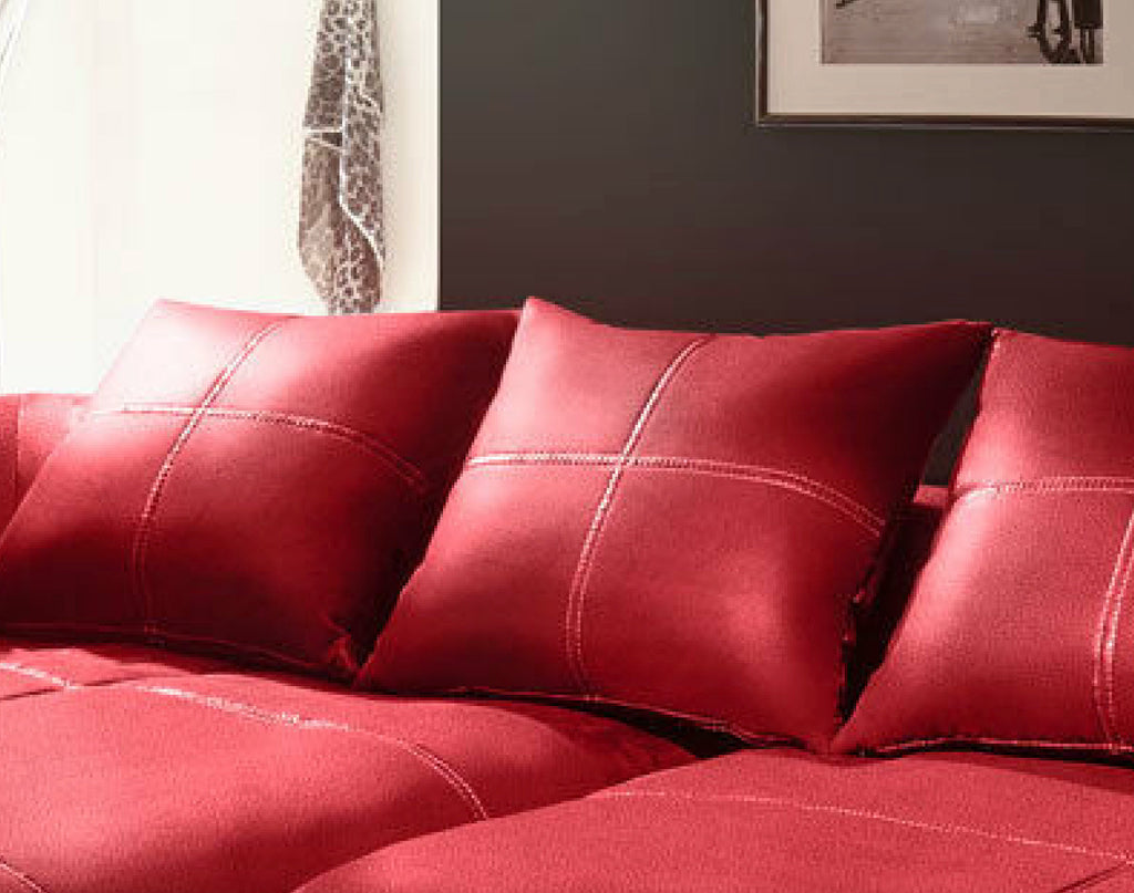 Design Couchgarnitur Rot Big K Leder Sofa Eck Sofa Wohnlandschaft Megasofa Links