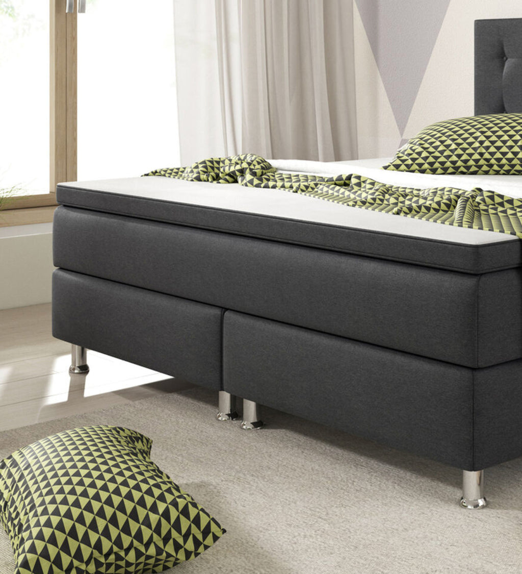 Boxspringbett 180x200 Anthrazit Bett Komfortbett Hotelbett Stoff Bett Bern 31743