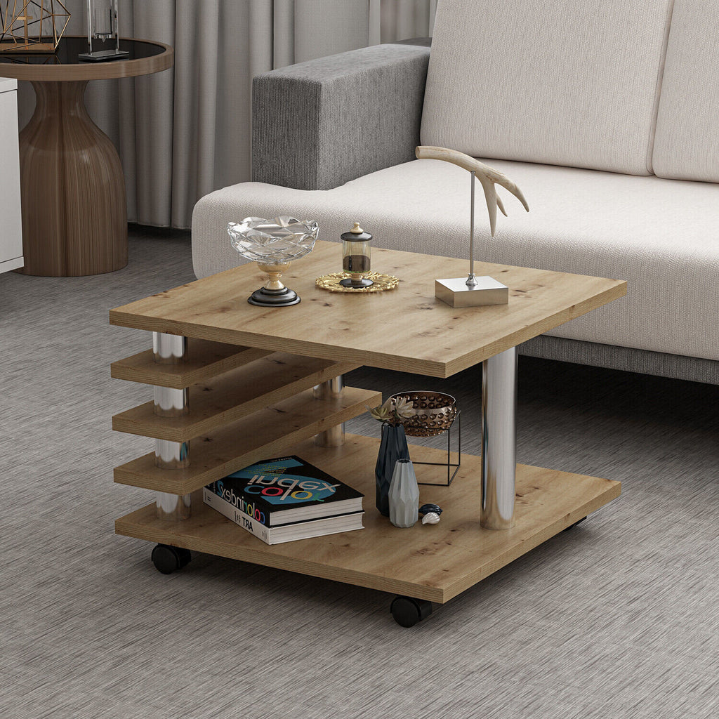 Couchtisch 65x65 cm Wohnzimmer Tisch Artizan Eiche Baarn Tische Beistelltisch 1