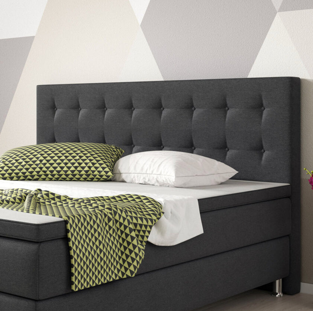 Boxspringbett 180x200 Anthrazit Bett Komfortbett Hotelbett Stoff Bett Bern 31743
