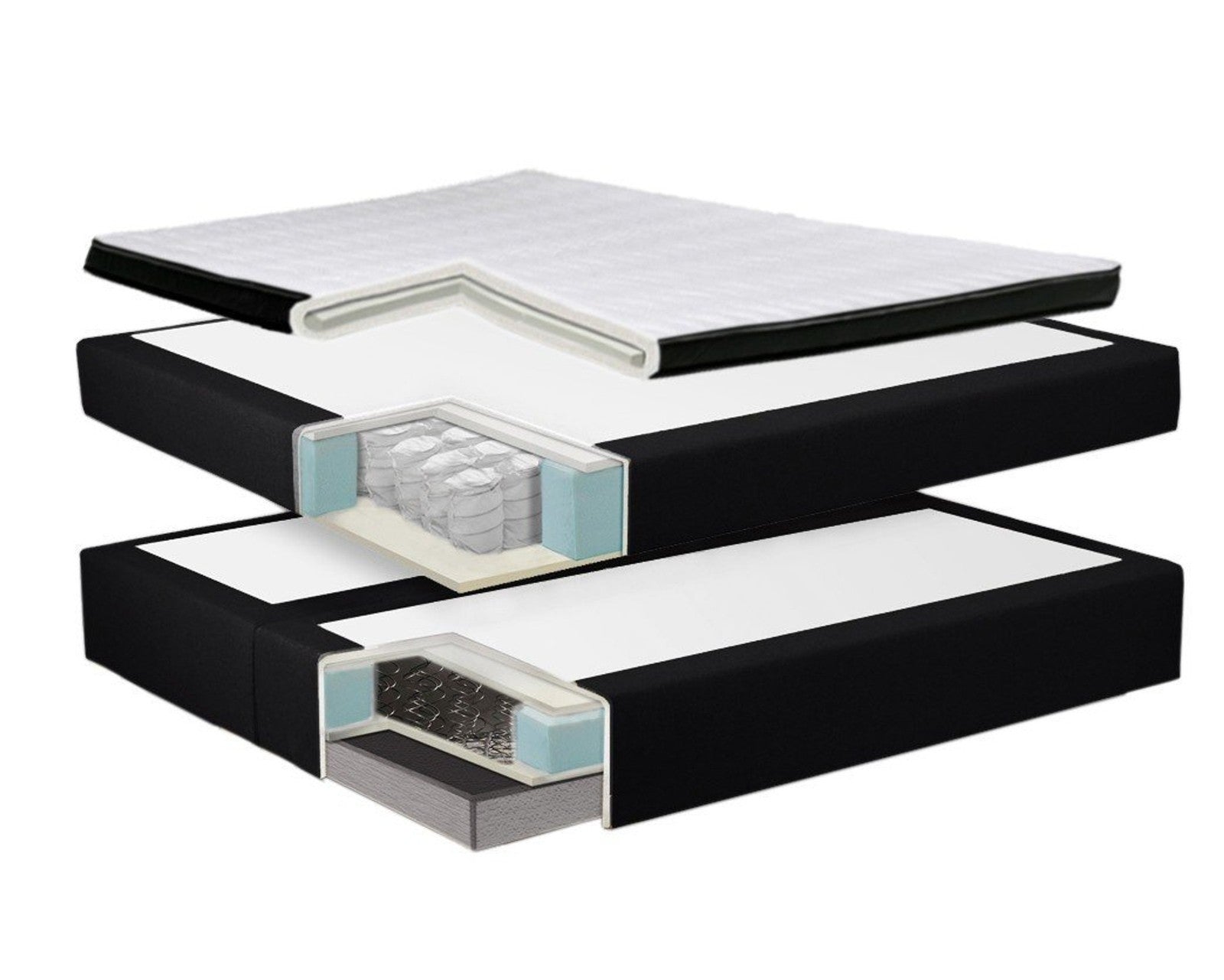 Boxspringbett Bett 180x200 cm Kunstleder Muddy beig Doppelbett  Schlafzimmer